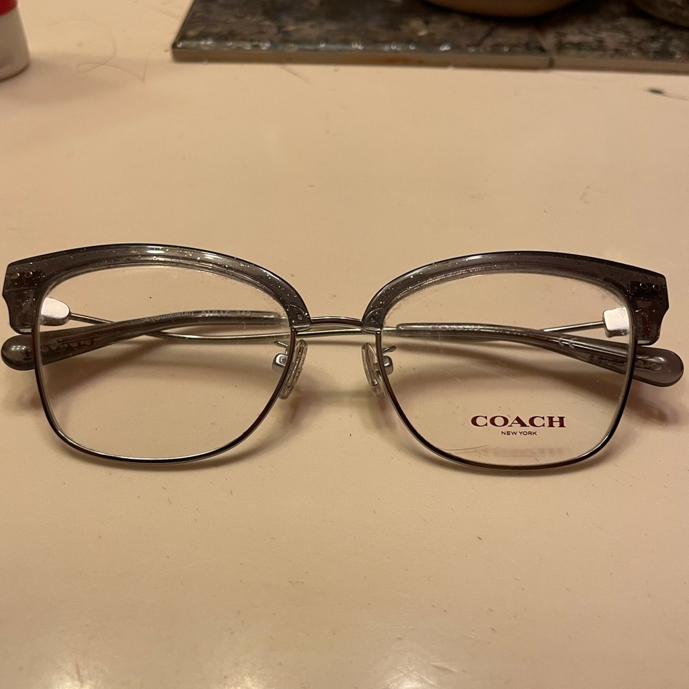 Coach designer gunmetal blue gray designer frames